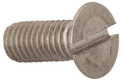Value Collection - M8x1.25 Metric Coarse, 20mm OAL Slotted Drive Machine Screw - Flat Head, Grade 316 & A4 Stainless Steel, Uncoated, Without Washer - Industrial Tool & Supply