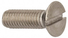 Value Collection - M8x1.25 Metric Coarse, 25mm OAL Slotted Drive Machine Screw - Flat Head, Grade 316 & A4 Stainless Steel, Uncoated, Without Washer - Industrial Tool & Supply
