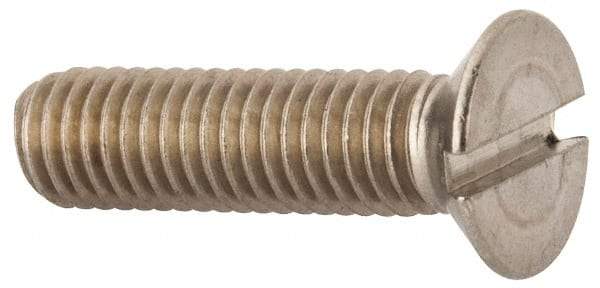 Value Collection - M8x1.25 Metric Coarse, 30mm OAL Slotted Drive Machine Screw - Flat Head, Grade 316 & A4 Stainless Steel, Uncoated, Without Washer - Industrial Tool & Supply