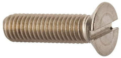 Value Collection - M8x1.25 Metric Coarse, 30mm OAL Slotted Drive Machine Screw - Flat Head, Grade 316 & A4 Stainless Steel, Uncoated, Without Washer - Industrial Tool & Supply