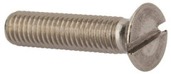 Value Collection - M8x1.25 Metric Coarse, 35mm OAL Slotted Drive Machine Screw - Flat Head, Grade 316 & A4 Stainless Steel, Uncoated, Without Washer - Industrial Tool & Supply