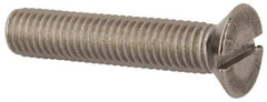 Value Collection - M8x1.25 Metric Coarse, 40mm OAL Slotted Drive Machine Screw - Flat Head, Grade 316 & A4 Stainless Steel, Uncoated, Without Washer - Industrial Tool & Supply