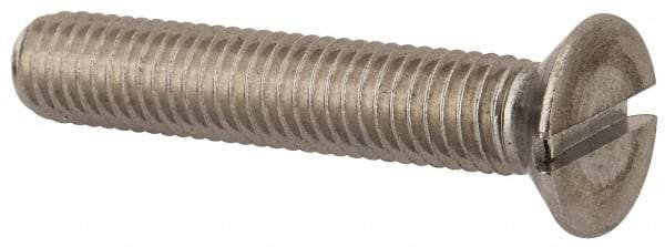 Value Collection - M8x1.25 Metric Coarse, 45mm OAL Slotted Drive Machine Screw - Flat Head, Grade 316 & A4 Stainless Steel, Uncoated, Without Washer - Industrial Tool & Supply