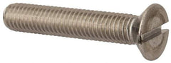 Value Collection - M8x1.25 Metric Coarse, 45mm OAL Slotted Drive Machine Screw - Flat Head, Grade 316 & A4 Stainless Steel, Uncoated, Without Washer - Industrial Tool & Supply