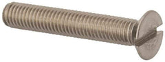 Value Collection - M8x1.25 Metric Coarse, 50mm OAL Slotted Drive Machine Screw - Flat Head, Grade 316 & A4 Stainless Steel, Uncoated, Without Washer - Industrial Tool & Supply