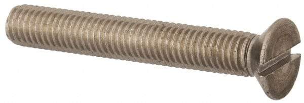 Value Collection - M8x1.25, 55mm OAL Slotted Drive Machine Screw - Flat Head, Grade 316 & A4 Stainless Steel, Uncoated, Without Washer - Industrial Tool & Supply