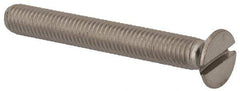 Value Collection - M8x1.25 Metric Coarse, 65mm OAL Slotted Drive Machine Screw - Flat Head, Grade 316 & A4 Stainless Steel, Uncoated, Without Washer - Industrial Tool & Supply