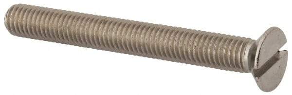 Value Collection - M8x1.25 Metric Coarse, 70mm OAL Slotted Drive Machine Screw - Flat Head, Grade 316 & A4 Stainless Steel, Uncoated, Without Washer - Industrial Tool & Supply