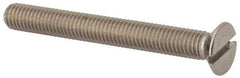 Value Collection - M8x1.25 Metric Coarse, 70mm OAL Slotted Drive Machine Screw - Flat Head, Grade 316 & A4 Stainless Steel, Uncoated, Without Washer - Industrial Tool & Supply