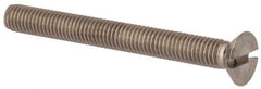 Value Collection - M8x1.25 Metric Coarse, 75mm OAL Slotted Drive Machine Screw - Flat Head, Grade 316 & A4 Stainless Steel, Uncoated, Without Washer - Industrial Tool & Supply