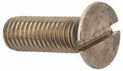 Value Collection - M10x1.50 Metric Coarse, 30mm OAL Slotted Drive Machine Screw - Flat Head, Grade 316 & A4 Stainless Steel, Uncoated, Without Washer - Industrial Tool & Supply