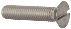 Value Collection - M10x1.50 Metric Coarse, 45mm OAL Slotted Drive Machine Screw - Flat Head, Grade 316 & A4 Stainless Steel, Uncoated, Without Washer - Industrial Tool & Supply