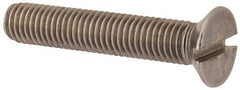 Value Collection - M10x1.50 Metric Coarse, 55mm OAL Slotted Drive Machine Screw - Flat Head, Grade 316 & A4 Stainless Steel, Uncoated, Without Washer - Industrial Tool & Supply
