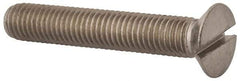 Value Collection - M10x1.50 Metric Coarse, 60mm OAL Slotted Drive Machine Screw - Flat Head, Grade 316 & A4 Stainless Steel, Uncoated, Without Washer - Industrial Tool & Supply