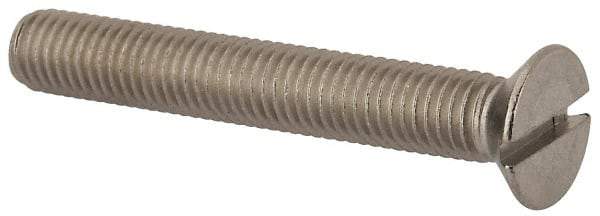 Value Collection - M10x1.50, 70mm OAL Slotted Drive Machine Screw - Flat Head, Grade 316 & A4 Stainless Steel, Uncoated, Without Washer - Industrial Tool & Supply