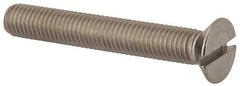 Value Collection - M10x1.50, 70mm OAL Slotted Drive Machine Screw - Flat Head, Grade 316 & A4 Stainless Steel, Uncoated, Without Washer - Industrial Tool & Supply