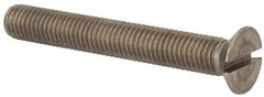 Value Collection - M10x1.50 Metric Coarse, 75mm OAL Slotted Drive Machine Screw - Flat Head, Grade 316 & A4 Stainless Steel, Uncoated, Without Washer - Industrial Tool & Supply