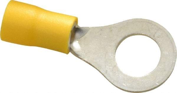 Ideal - 12-10 AWG Partially Insulated Crimp Connection Circular Ring Terminal - 5/16" Stud, 1.339" OAL x 0.512" Wide, Tin Plated Brass Contact - Industrial Tool & Supply