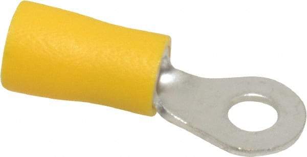 Ideal - 12-10 AWG Partially Insulated Crimp Connection Circular Ring Terminal - #8 Stud, 1.047" OAL x 0.512" Wide, Tin Plated Brass Contact - Industrial Tool & Supply