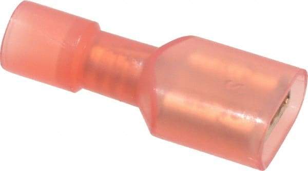 Ideal - 22 to 18 AWG, Vinyl, Fully Insulated, Female Wire Disconnect - 1/4 Inch Wide Tab, Red, cUL Listed, RoHS Compliant, UL Listed 774A - Industrial Tool & Supply