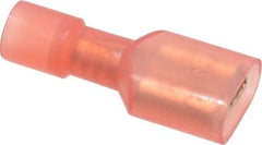 Ideal - 22 to 18 AWG, Vinyl, Fully Insulated, Female Wire Disconnect - 1/4 Inch Wide Tab, Red, cUL Listed, RoHS Compliant, UL Listed 774A - Industrial Tool & Supply