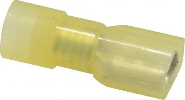 Ideal - 12 to 10 AWG, Vinyl, Fully Insulated, Female Wire Disconnect - 1/4 Inch Wide Tab, Yellow, cUL Listed, RoHS Compliant, UL Listed 774A - Industrial Tool & Supply