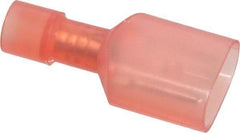 Ideal - 22 to 18 AWG, Nylon, Fully Insulated, Male Wire Disconnect - 1/4 Inch Wide Tab, Red, cUL Listed, RoHS Compliant, UL Listed - Industrial Tool & Supply