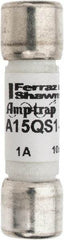 Ferraz Shawmut - 150 VAC/VDC, 1 Amp, Fast-Acting Semiconductor/High Speed Fuse - Clip Mount, 1-1/2" OAL, 100 at AC, 50 at DC kA Rating, 13/32" Diam - Industrial Tool & Supply