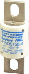 Ferraz Shawmut - 150 VAC/VDC, 150 Amp, Fast-Acting Semiconductor/High Speed Fuse - Bolt-on Mount, 2-21/32" OAL, 100 at AC, 50 at DC kA Rating, 1-1/8" Diam - Industrial Tool & Supply