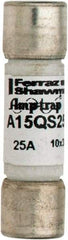 Ferraz Shawmut - 150 VAC/VDC, 25 Amp, Fast-Acting Semiconductor/High Speed Fuse - Clip Mount, 1-1/2" OAL, 100 at AC, 50 at DC kA Rating, 13/32" Diam - Industrial Tool & Supply