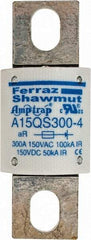 Ferraz Shawmut - 150 VAC/VDC, 300 Amp, Fast-Acting Semiconductor/High Speed Fuse - Bolt-on Mount, 2-21/32" OAL, 100 at AC, 50 at DC kA Rating, 1-1/8" Diam - Industrial Tool & Supply