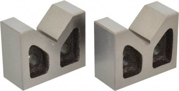 SPI - 1-3/4" Max Capacity, 90° Angle, Cast Iron V-Block - 3" Long x 1-5/16" Wide x 2-3/8" High, Sold as Matched Pair - Industrial Tool & Supply