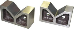 SPI - 3-1/16" Max Capacity, 90° Angle, Cast Iron V-Block - 6" Long x 2-7/16" Wide x 3-1/2" High, Sold as Matched Pair - Industrial Tool & Supply