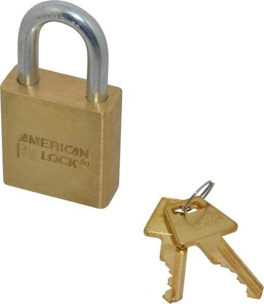 American Lock - 3/4" Shackle Clearance, Keyed Alike Padlock - 5/16" Shackle Diam, Steel - Industrial Tool & Supply