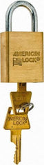 American Lock - 3/4" Shackle Clearance, Keyed Different Padlock - 1/4" Shackle Diam, Steel - Industrial Tool & Supply