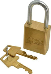 American Lock - 3/4" Shackle Clearance, Keyed Different Padlock - 1/4" Shackle Diam, Steel - Industrial Tool & Supply