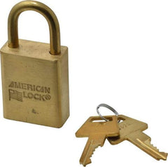American Lock - 3/4" Shackle Clearance, Keyed Different Padlock - 1/4" Shackle Diam, Steel - Industrial Tool & Supply