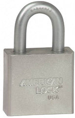 American Lock - 3/4" Shackle Clearance, Keyed Alike Tubular Padlock - 3/8" Shackle Diam, Steel - Industrial Tool & Supply