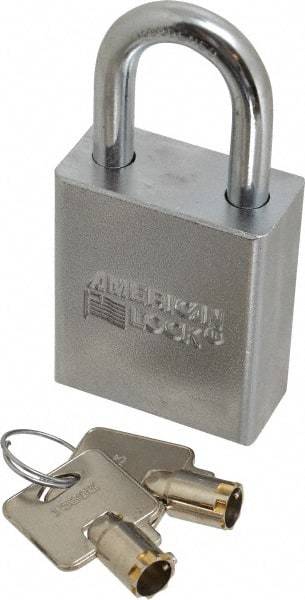 American Lock - 3/4" Shackle Clearance, Keyed Alike Tubular Padlock - 5/16" Shackle Diam, Steel - Industrial Tool & Supply
