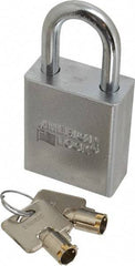 American Lock - 3/4" Shackle Clearance, Keyed Alike Tubular Padlock - 5/16" Shackle Diam, Steel - Industrial Tool & Supply