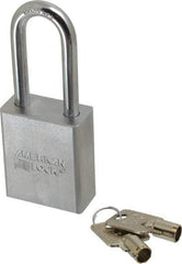 American Lock - 3/4" Shackle Clearance, Keyed Alike Tubular Padlock - 5/16" Shackle Diam, Steel - Industrial Tool & Supply