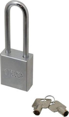 American Lock - 3/4" Shackle Clearance, Keyed Different Tubular Padlock - 5/16" Shackle Diam, Steel - Industrial Tool & Supply