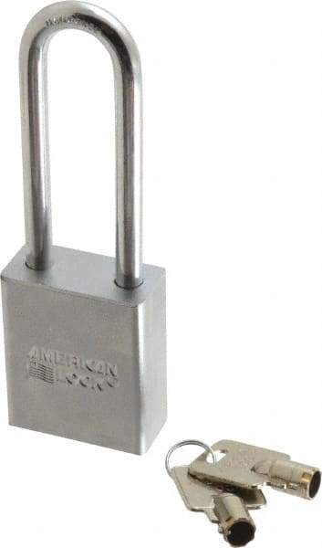 American Lock - 3/4" Shackle Clearance, Keyed Alike Tubular Padlock - 5/16" Shackle Diam, Steel - Industrial Tool & Supply