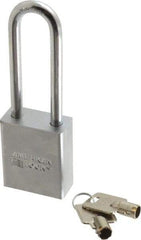 American Lock - 3/4" Shackle Clearance, Keyed Alike Tubular Padlock - 5/16" Shackle Diam, Steel - Industrial Tool & Supply