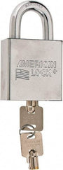 American Lock - 3/4" Shackle Clearance, Keyed Alike Tubular Padlock - 7/16" Shackle Diam, Steel - Industrial Tool & Supply