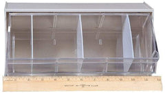 Quantum Storage - 11-7/8" Wide x 5-15/16" High x 5-1/4" Deep, Small Parts Tip Out Stacking Bin Organizer - Polystyrene Frame, 1 Compartments, 11" Wide x 5-1/4" High Bin - Industrial Tool & Supply