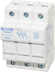 Ferraz Shawmut - 3 Pole, 600 VAC/VDC, 30 Amp, DIN Rail Mount Fuse Holder - Compatible with CC Class, 2.07 Inch Wide Fuse - Industrial Tool & Supply