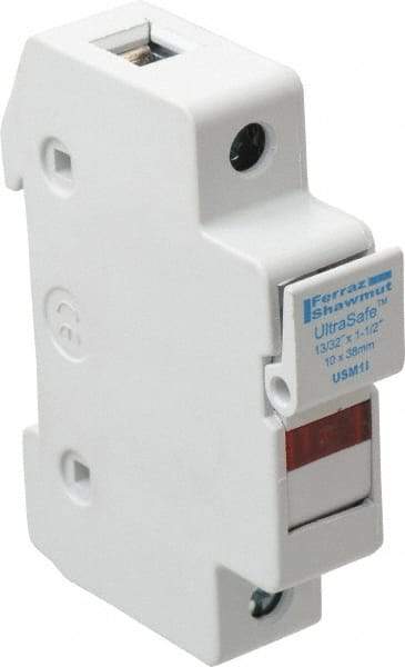 Ferraz Shawmut - 1 Pole, 1000 VDC and 800 VAC, 30 Amp, DIN Rail Mount Fuse Holder - Compatible with CC Class, 1-1/2 Inch Long x 0.69 Inch Wide and 13/32 Inch Diameter Fuse - Industrial Tool & Supply