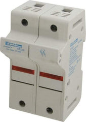 Ferraz Shawmut - 2 Pole, 600 VAC/VDC, 30 Amp, DIN Rail Mount Fuse Holder - Compatible with J Class, 58mm Long x 2.56 Inch Wide and 22mm Diameter Fuse - Industrial Tool & Supply