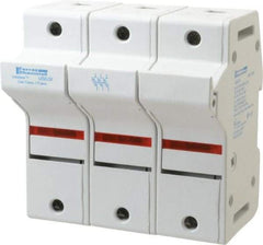 Ferraz Shawmut - 3 Pole, 600 VAC/VDC, 60 Amp, DIN Rail Mount Fuse Holder - Compatible with J Class, 58mm Long x 3.84 Inch Wide and 22mm Diameter Fuse - Industrial Tool & Supply